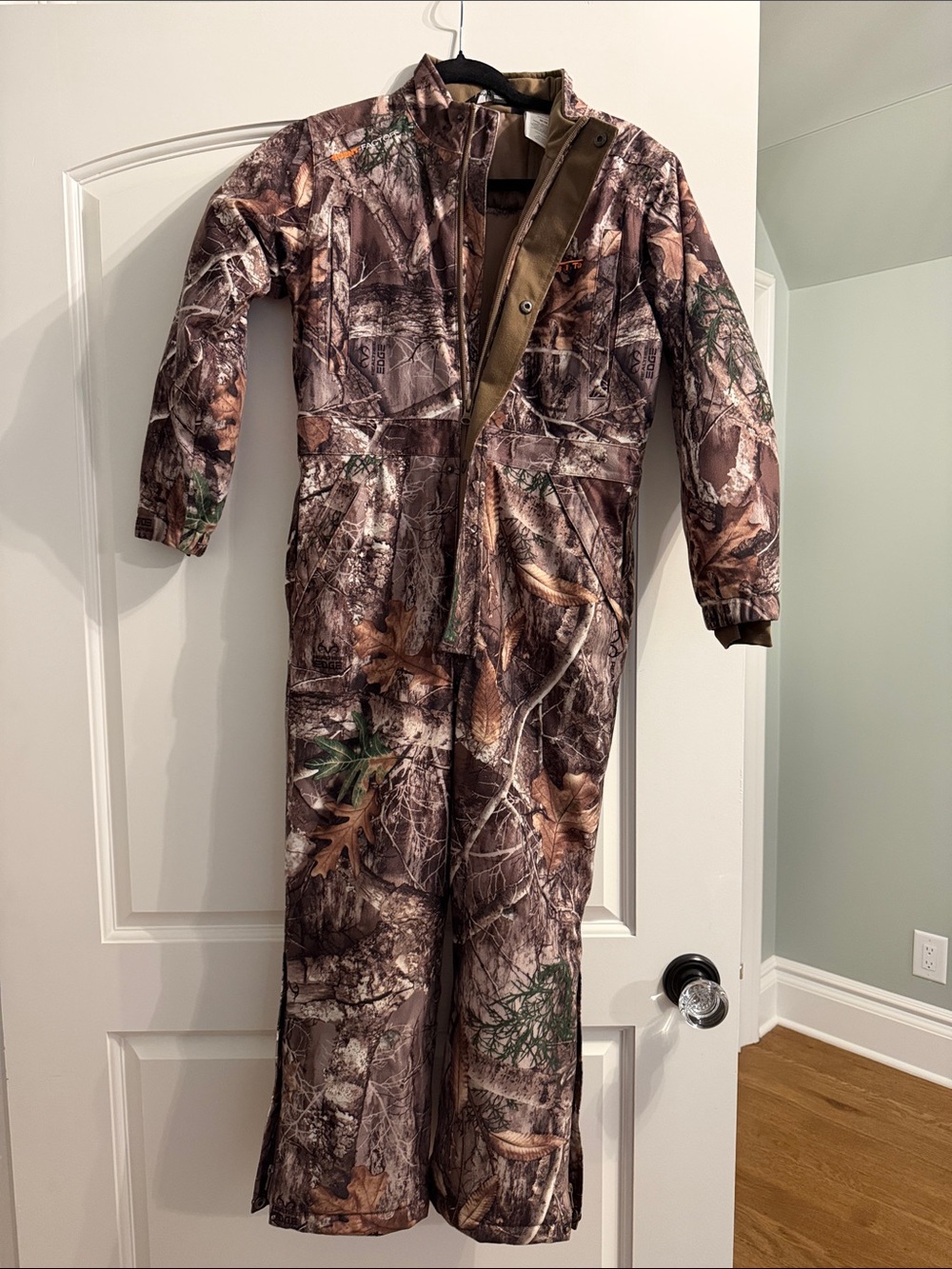 Kids Camo One-Piece Coverall - Brown Woodland